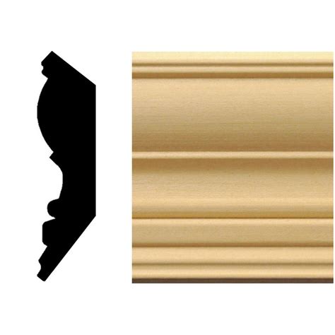 Crown molding is a small detail that lends a touch of timeless elegance to a room. 3/4 in. x 3-1/4 in. Hardwood Crown Moulding-245 - The Home ...