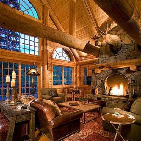 Wow Awesome Room Log Cabin Living Log Home Living Log Homes