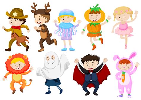 Cartoon Kids In Costumes