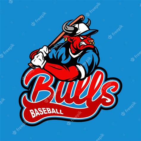 Premium Vector Bulls Baseball Mascot Logo