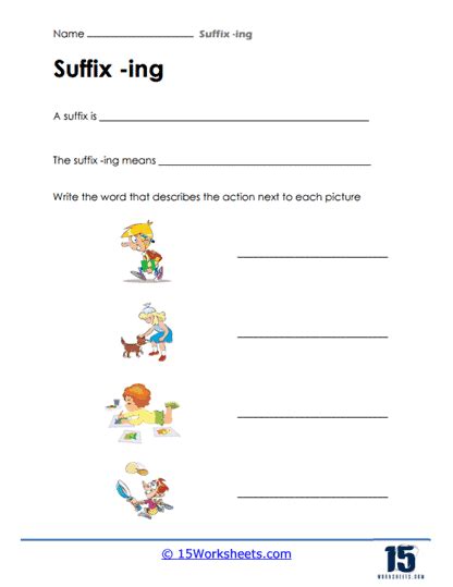 Suffix Ing Worksheets 15