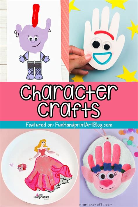 Handprint Cartoon Character Crafts Kids Will Love In 2021 Tween