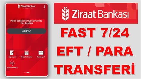 Ziraat Bankas Ziraat Mobil Fast Eft Le Para G Nderme Nas L