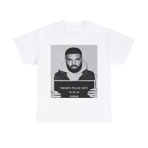 Drake Mugshot T-shirt Hip Hop Clothing Unisex Classic Fit Rapper Shirt