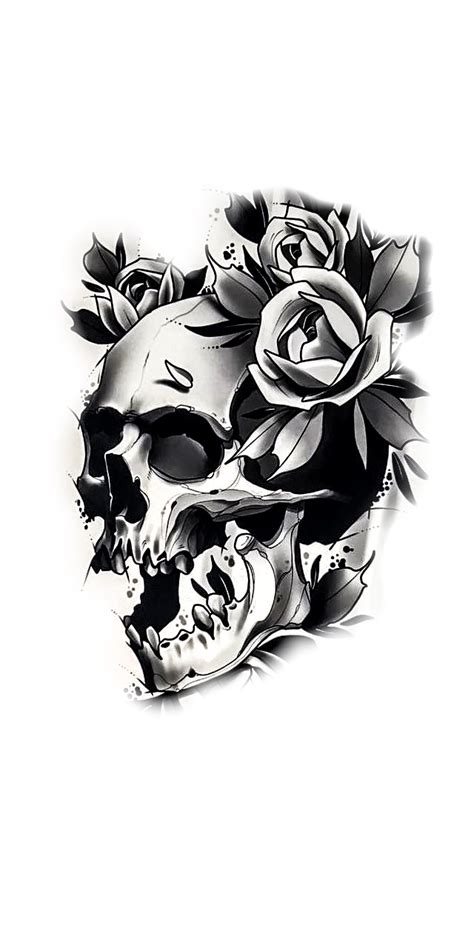 Skull Rose Tattoo Design Skull And Rose Tattoo Design By Mweiss Art On Deviantart Skull And