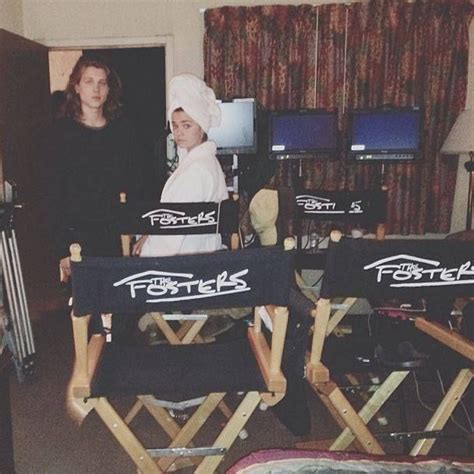 Maia Mitchell Callie And Alex Saxon Wyatt On The Set Of The Fosters The Fosters Tv Show The