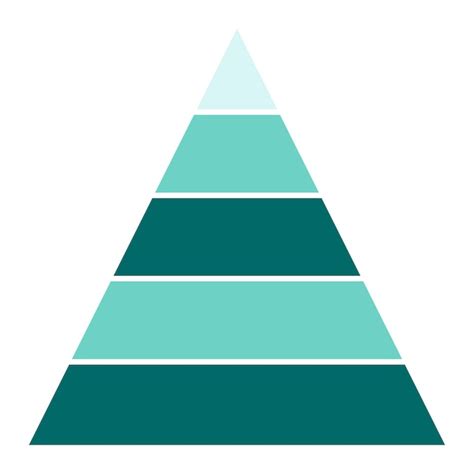 5 Schichtige Pyramide Für Das Layout Der Infografik Vorlage Für Die