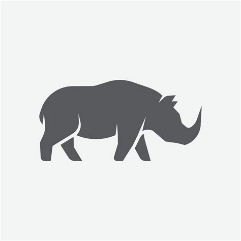 Rhino Icon Vector Illustration Silhouette Of A Rhino Rhinoceros Side
