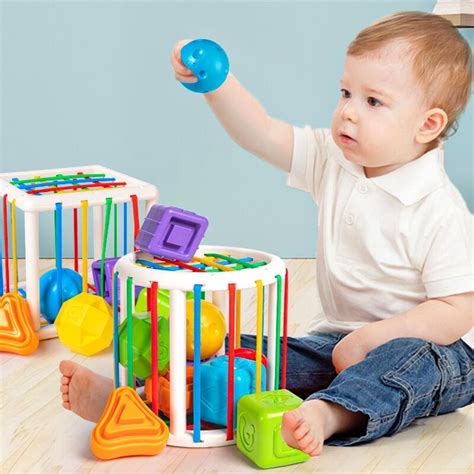 Baby Shape Sorting Toy Motor Skill Tactile Touch Toy 10 Months To 3
