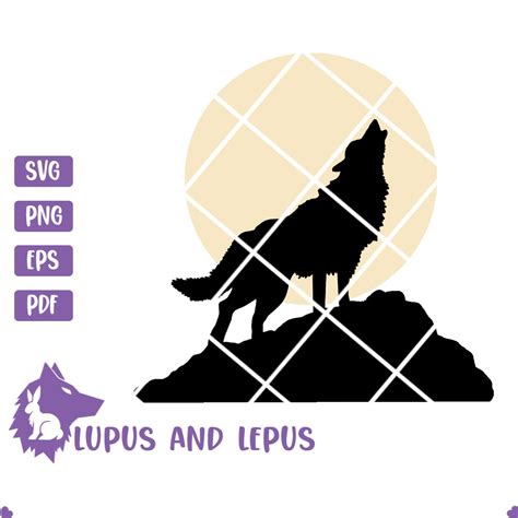 Digital File Wolf Howling At The Moon Svg Wolf Svg Howl Etsy