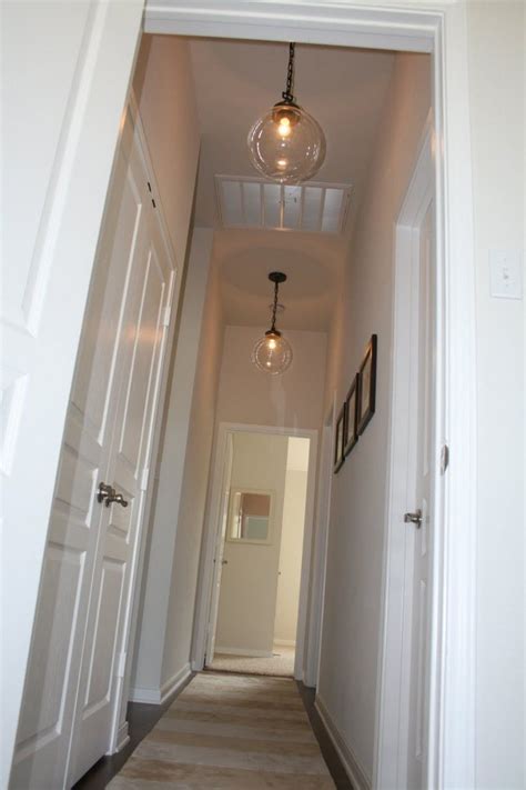 Good Looking Design Narrow Hallway Lighting Features Clear Glass