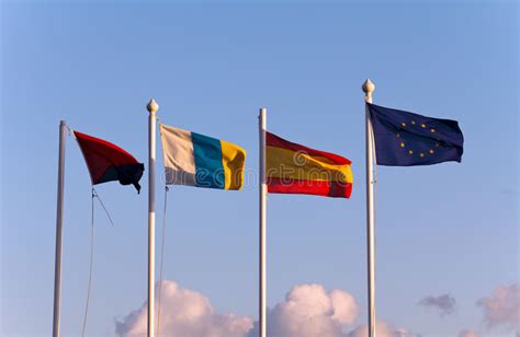 The Flags Of The European Community Countries Stock Photo Image Of