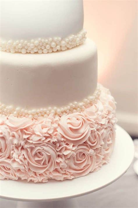 Take A Look At 15 Amazing Blush Wedding Cakes In The Photos Below And