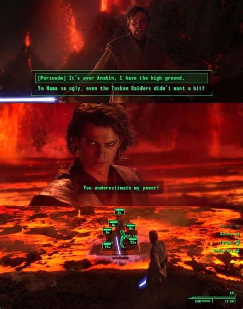 Or even the ones who can. High Ground V.A.T.S. : PrequelMemes