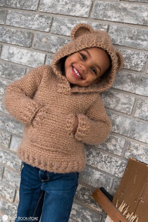 Hibernation Hoodie Child Sizes Free Crochet Patterns Crochet Hoodie