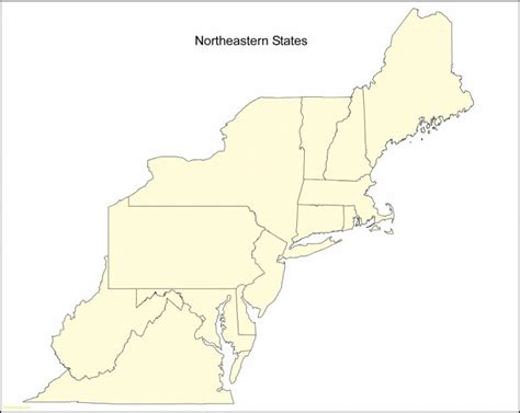 Northeast Us Map Printable Inspirationa United States Northeast Blank