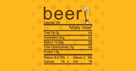 Beer Nutrition Facts Beer Nutrition Facts Sticker Teepublic