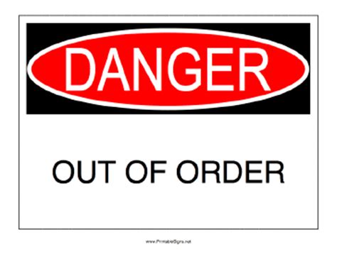 This is one of our more popular pages most likely because learning fractions is incredibly important in a person's life and it is a math topic that many approach with trepidation due to its bad rap over the years. Printable Danger Out Of Order Sign
