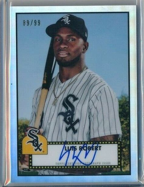 2021 Topps Tribute Luis Robert Rc Auto Autograph Refractor 99 White