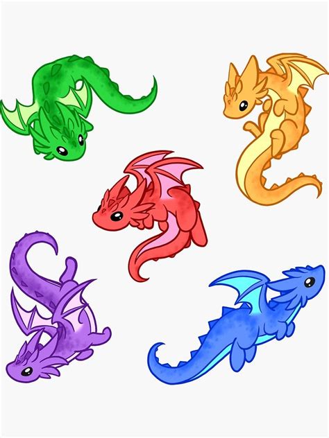 Gem Dragon Pattern Sticker By Rebecca Golins Easy Dragon Drawings