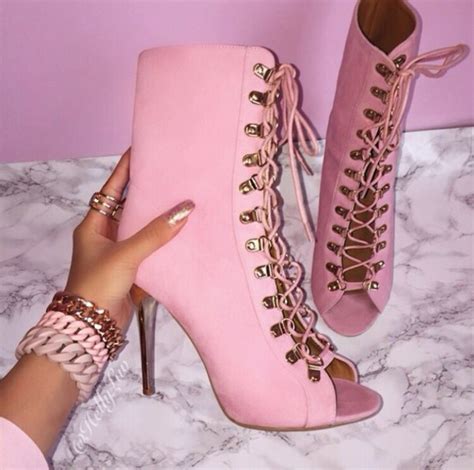Shoes Heels Pink Pastel Wheretoget