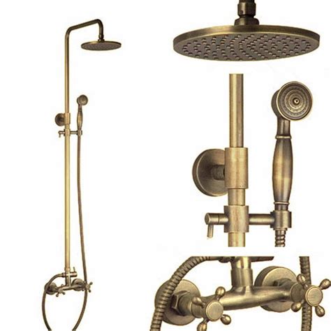 Antique Brass Shower Faucet 1 Shower Fixtures Shower Faucet Bathroom