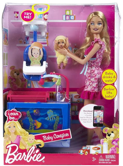 Barbie I Can Beâ€ Baby Caregiver Doll Playset Free Shipping The