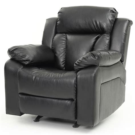 Glory Furniture Daria Faux Leather Rocker Recliner In Black Homesquare