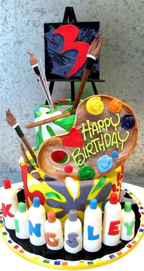 Art Themed Birthday Cake Art Birthday Cake Artist Birthday Art Party Cakes Cake Art Sweet
