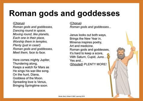 Rocking Romans Songs 6 Roman Gods And Goddesses Bbc Teach