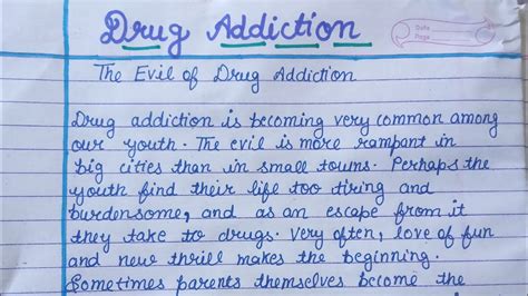 Write An Essay On The Evil Of Drug Addiction Essay On Drug Addiction Paragraph On Drug