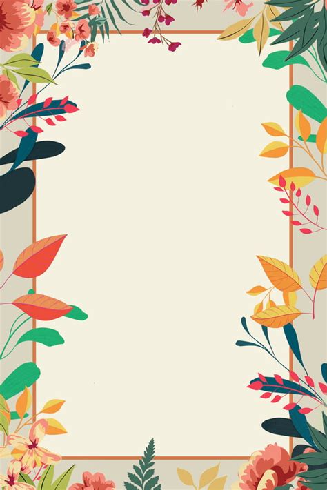 You can download free background psd files on pngtree. Plant Flowers Frame Literary, Hand Painted, Poster, Plant ...