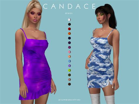 Candace Dress By Plumbobs N Fries From Tsr • Sims 4 Downloads