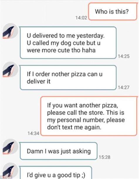 Pizza Delivery Girl Shames A Creepy Customer Daily Mail Online
