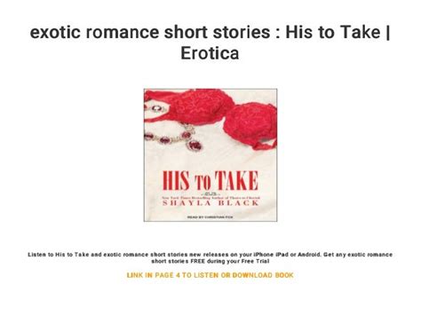 exotic romance short stories his to take erotica