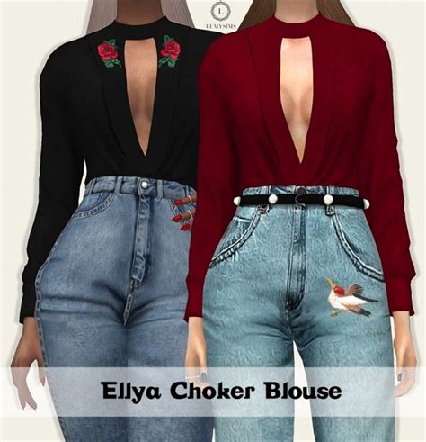 Ellya Choker Blouse At Lumy Sims Sims 4 Updates