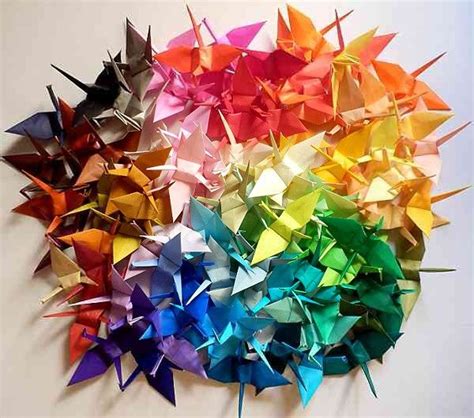 100 Colors 100 Small Origami Cranes Origami Paper Cranes Etsy
