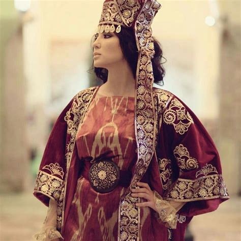 Bukharian Style Bukhara Women Traditional Outfits Uzbek Clothing
