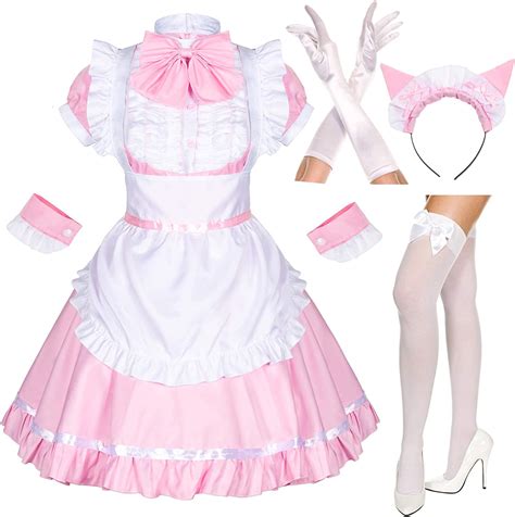 Japanese Anime Sissy Maid Dress Cosplay Sweet Classic