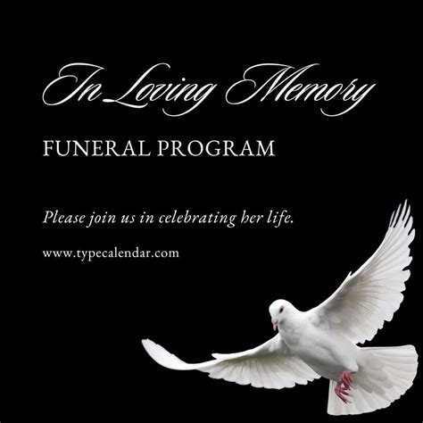 Free Printable Funeral Program Templates A Tribute To Your Loved Ones