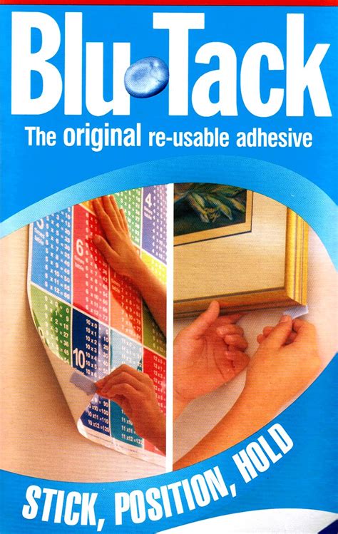 Sticking up posters and cards for propping up your phone for diy jobs. Blu Tack Reusable Adhesive 75g