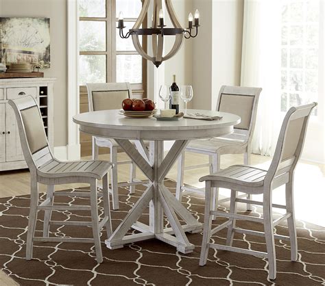 Progressive Furniture Willow Dining 5 Piece Round Counter Height Table