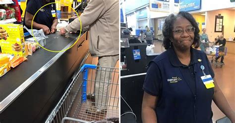 Walmart Cashier Spreads Love By Helping An Elderly Man Counting Change