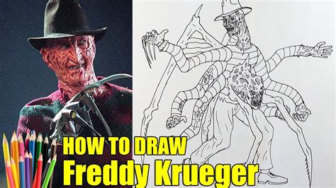 How To Draw Freddy Krueger Как нарисовать Фредди Крюгера Youtube