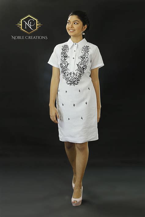 Modern Filipiniana Dress Silk Barong Tagalog Philippi Vrogue Co
