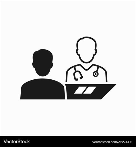 Doctor And Patient Icon Royalty Free Vector Image