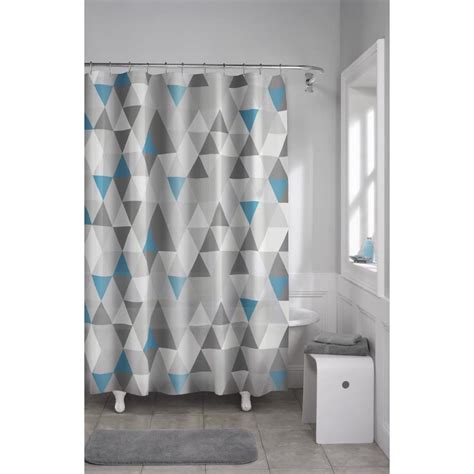 Evapeva Geometricgrey Geometric Shower Curtain At
