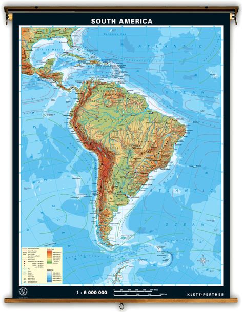 Klett Perthes Extra Large Physical Map Of South America