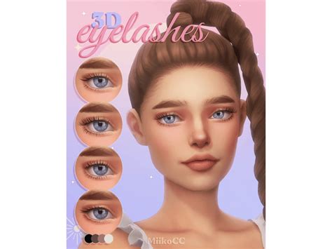 The Sims 4 3d Eyelashes ｡part 4 By Miiko Micat Game