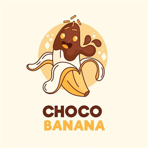 Logotipo Del Personaje De Choco Banana Vector Gratis